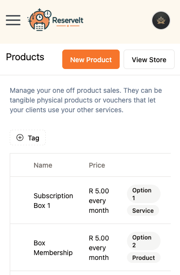 Booking calendar example